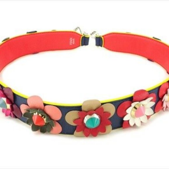 Fendi Shoulder Red Navy Pink leather Woman Authentic Used - Picture 4 of 7